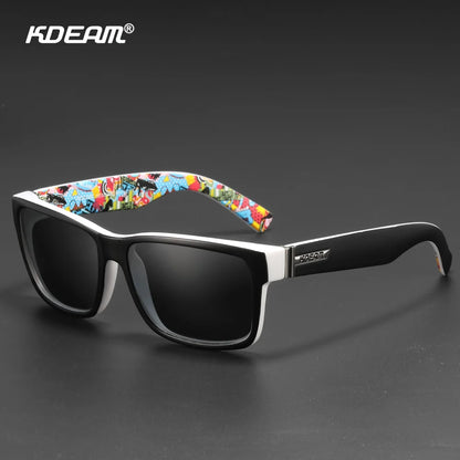 KDEAM Revamp Of Sport Men Sunglasses Polarized Shockingly Colors Sun Glasses Outdoor Driving Photochromic Sunglass With Box