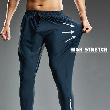 Summer Elastic Men Running Sport Pants Jogging Sweatpants Casual Outdoor Training Gym Fitness Trousers