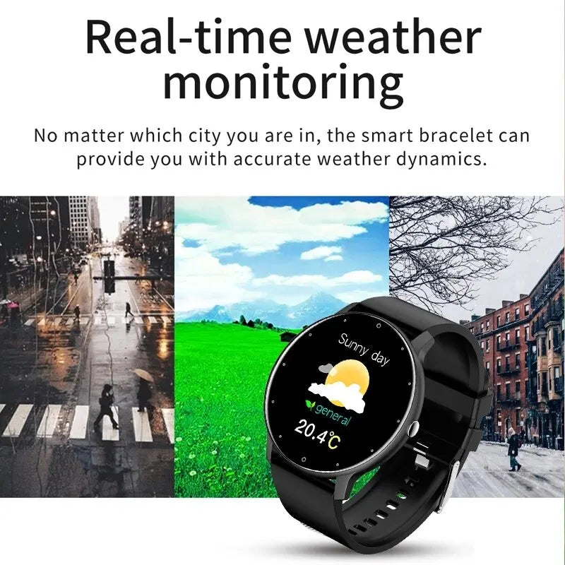 LIGE 2024 New Men Smart Watch Real-time Activity Tracker Heart Rate Monitor Sports Women Smart Watch Men Clock For Android IOS