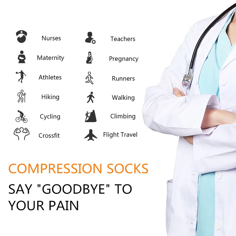 HOT Sale!!! Recovery and running sport sock, knee high medical 15 - 20 mmHg Compression: Pay $70 for 10 pairs!!!